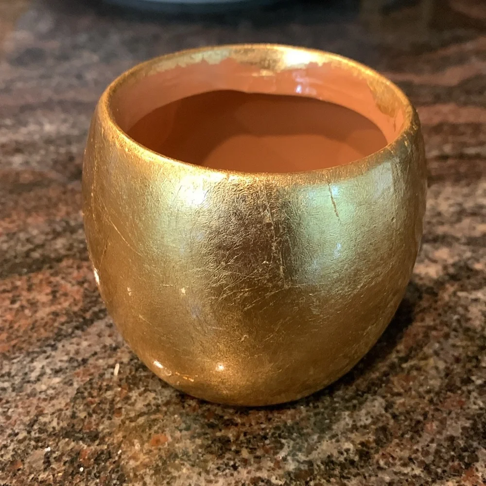 Mini gold planter pot